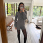 CARDIGAN/ROMPER GRIS