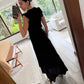 VESTIDO NEGRO CON ESCOTE