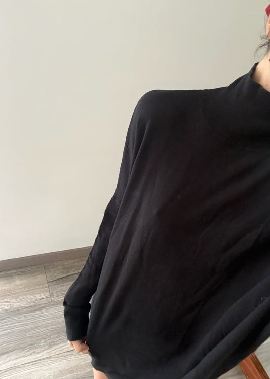 VESTIDO DE TIPO SUÉTER NEGRO