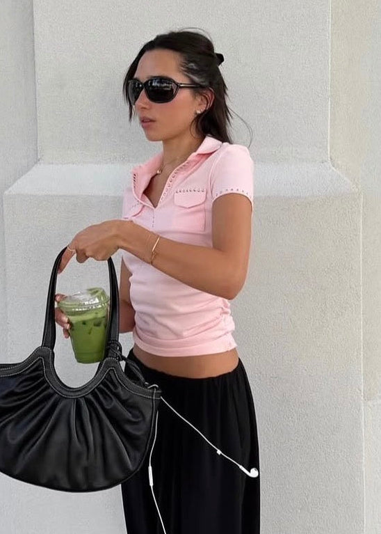 POLO ROSA CON ESTOPEROLES