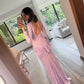 VESTIDO MAXI LILA CON OLANES