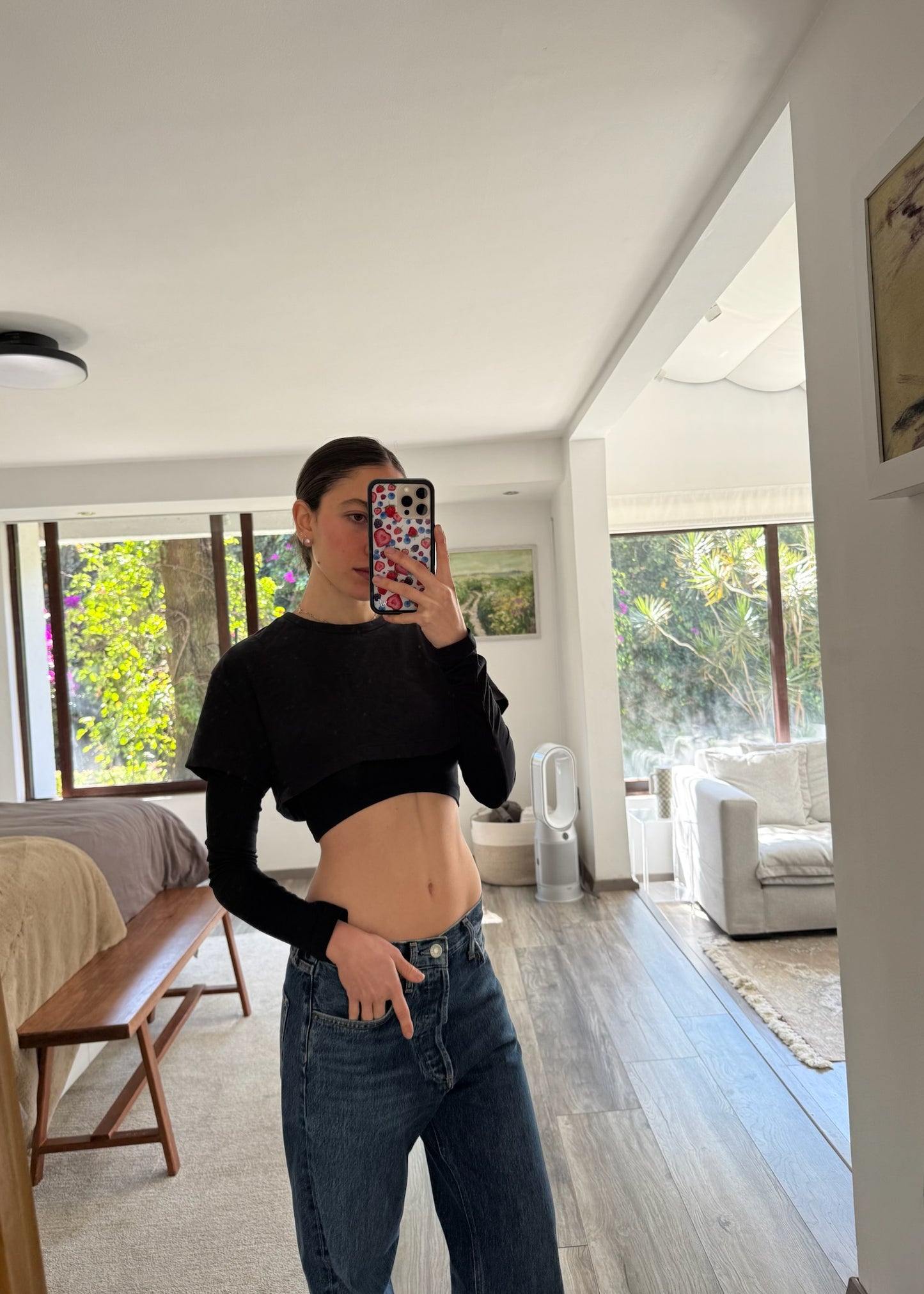 CROP TOP DE MANGA LARGA