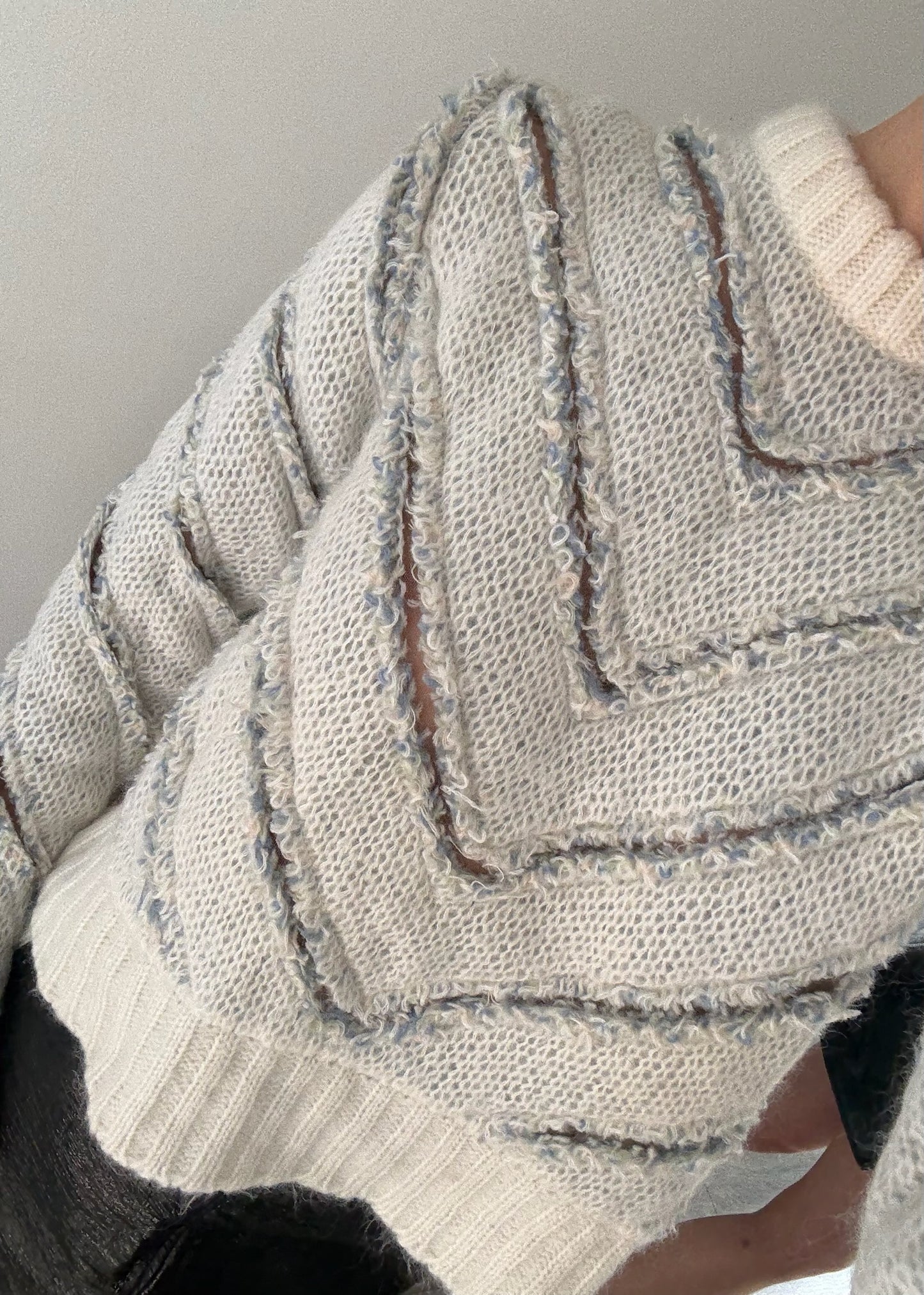 SUÉTER CHUNKY CON DETALLES SEE THROUGH