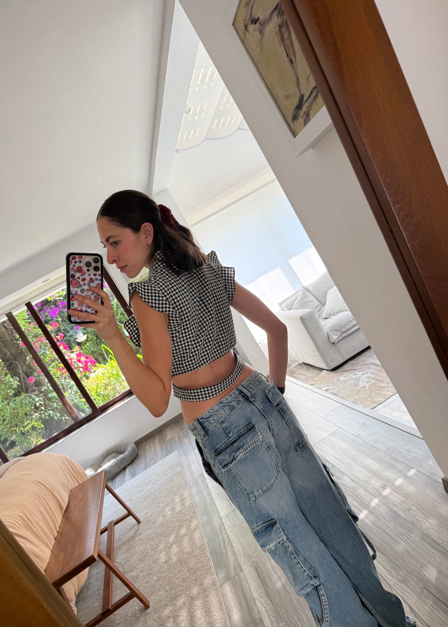 CAMISA CROPPED DE CUADROS