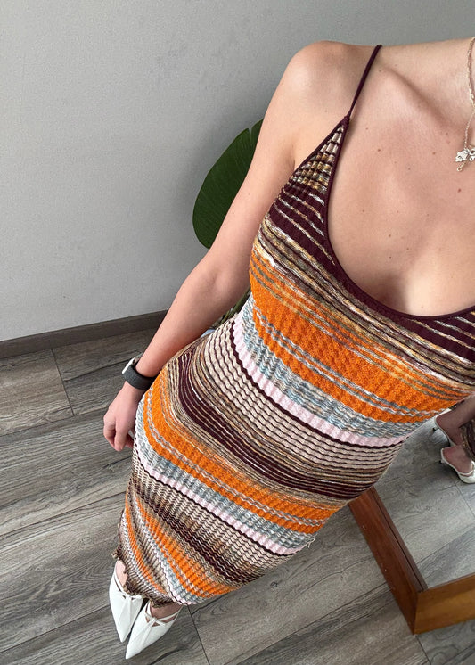 VSTIDO SLIP MIDI DE KNIT