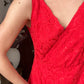 VESTIDO DE ENCAJE ROJO
