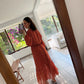 VESTIDO MIDI CON PRINT FLORAL