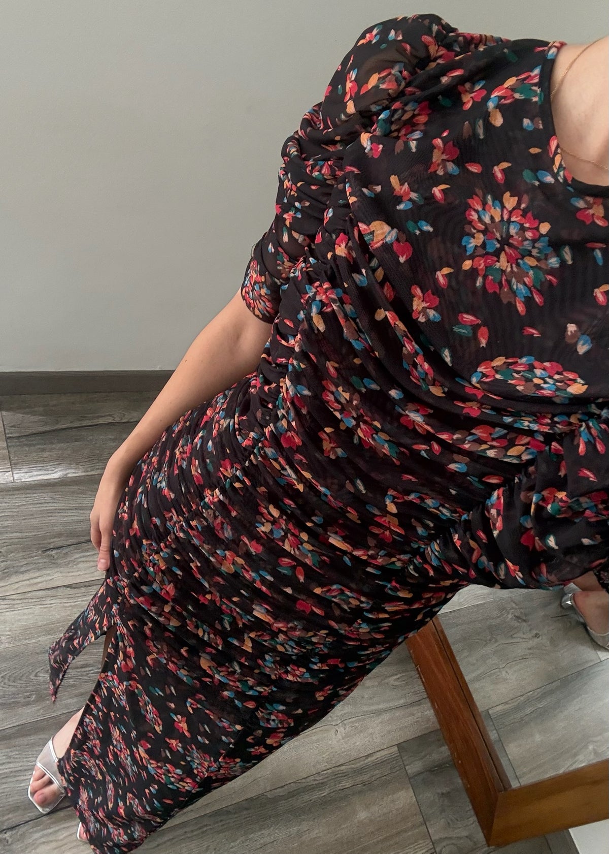 VESTIDO RUCHED FLOREADO