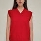 CHALECO DE KNIT ROJO
