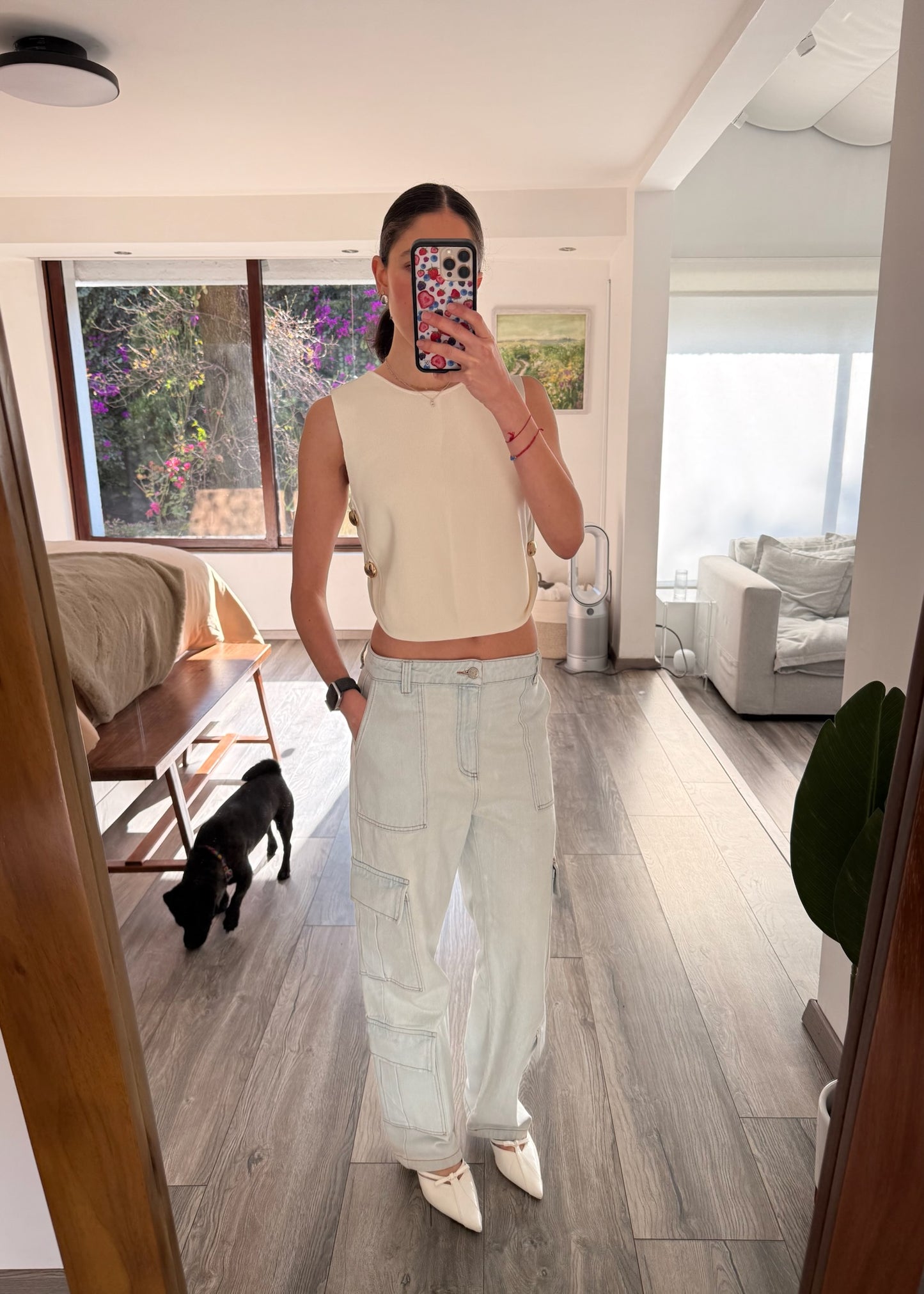 CARGO JEANS AZUL CLARO