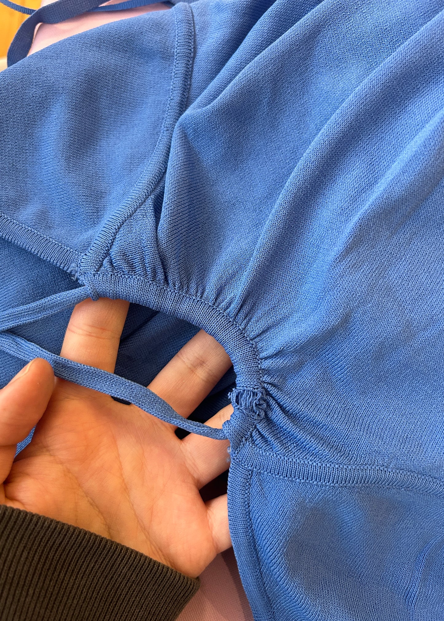 VESTIDO MIDI RIBBED AZUL