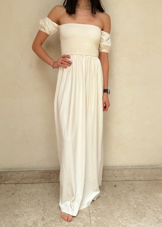 VESTIDO MAXI CASUAL OFF THE SHOULDER