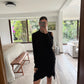 VESTIDO DE TIPO SUÉTER NEGRO
