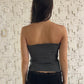 TOP PINSTRIPED STRAPLESS