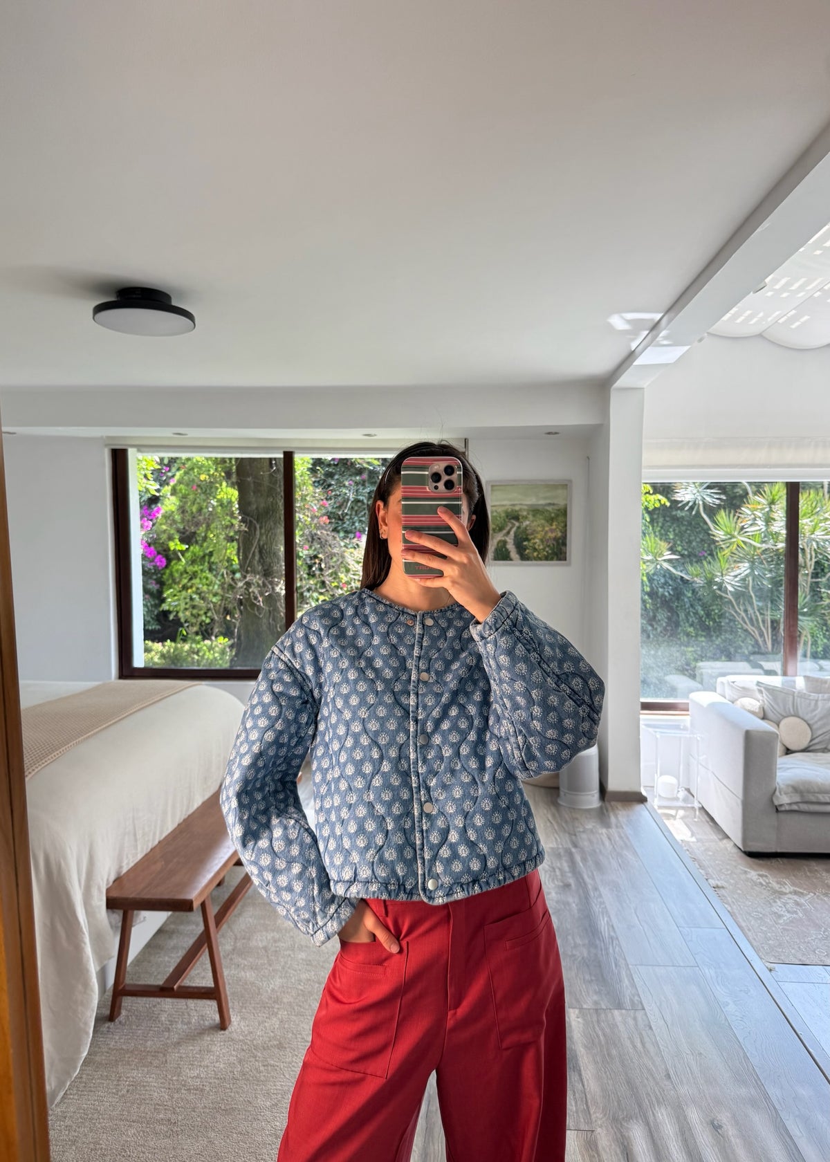 CHAMARRA PUFFY DENIM