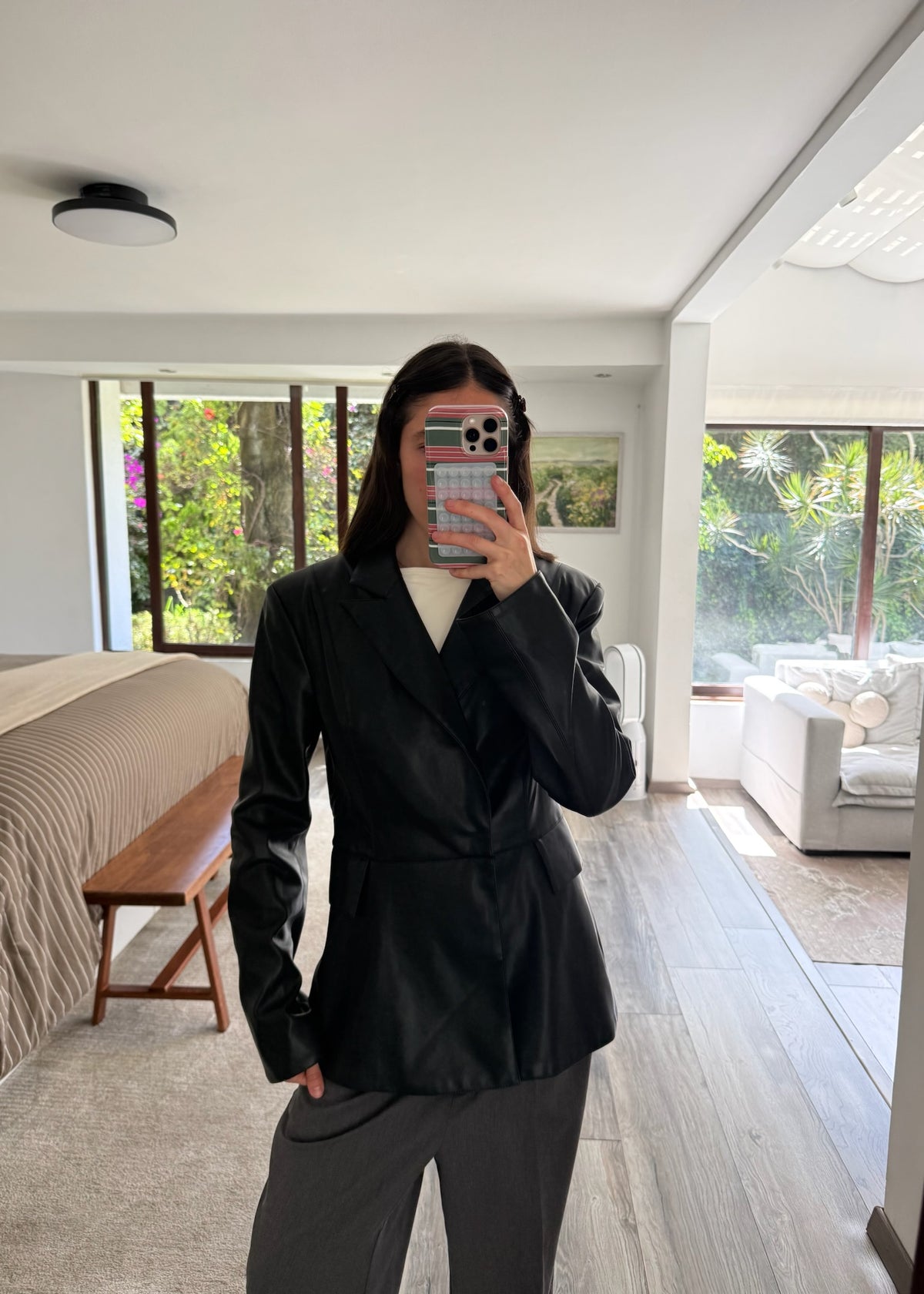 BLAZER FAUX LEATHER