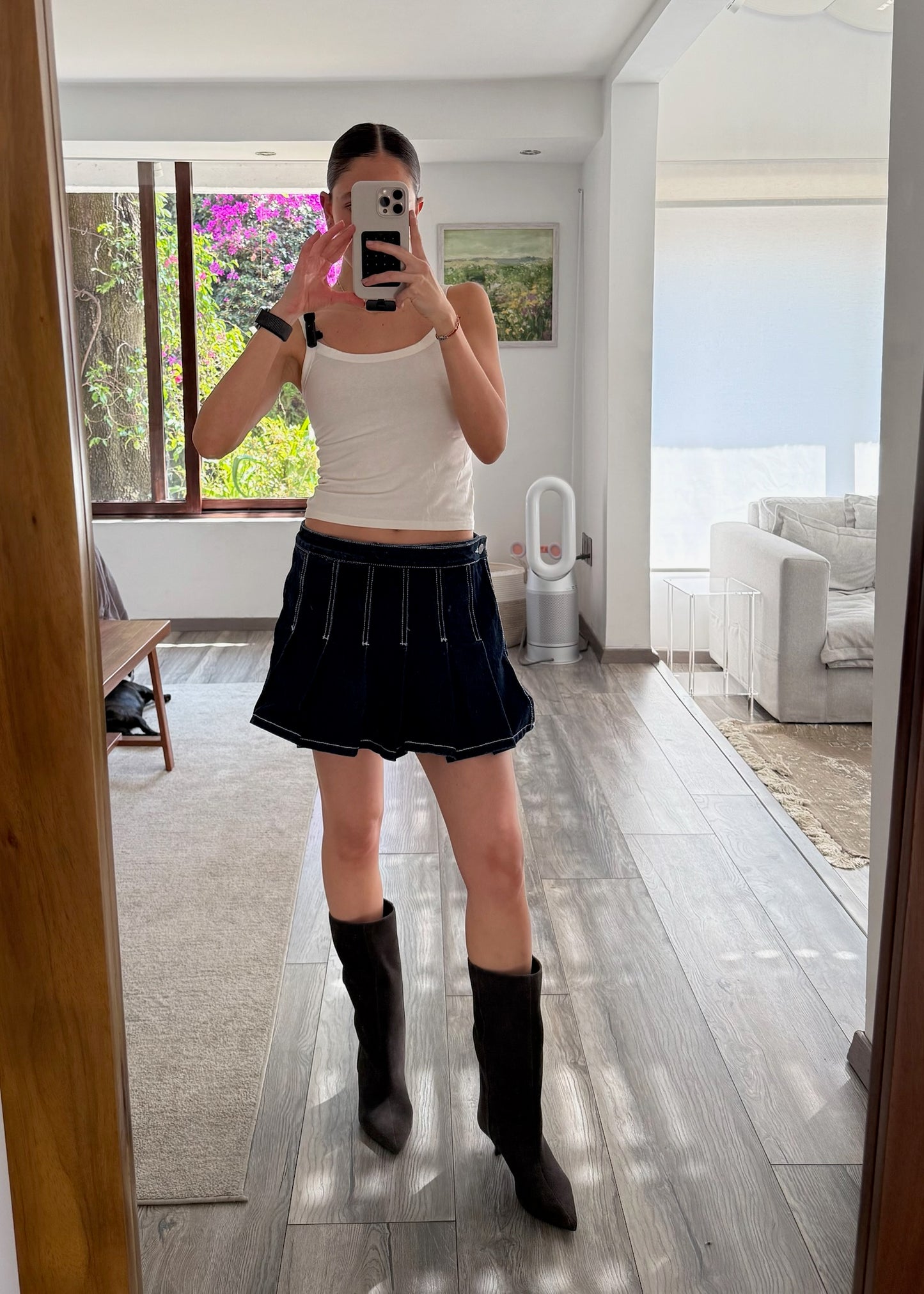 MINI SKORT PLIZADO
