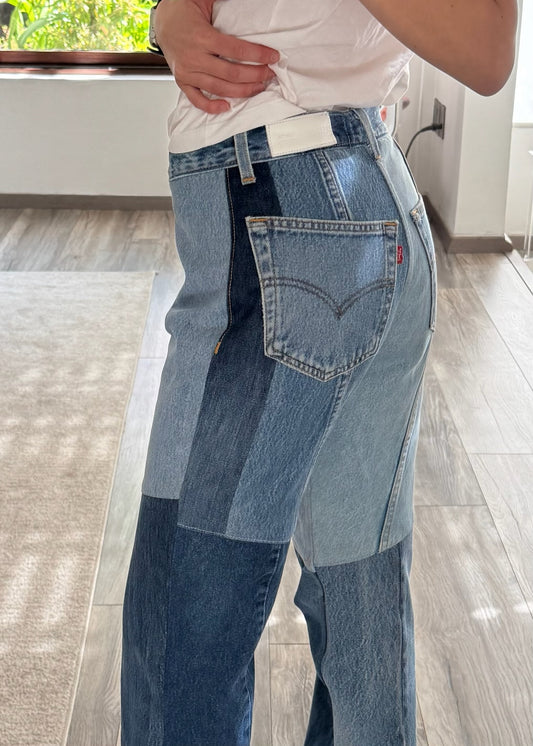 PATCHWORK DENIM JEANS