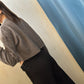 SUETER GRIS CROPPED BÁSICO