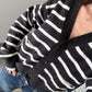 CARDIGAN RAYADO B&W
