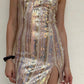 VESTIDO DORADO MINI CON LENTEJUELAS