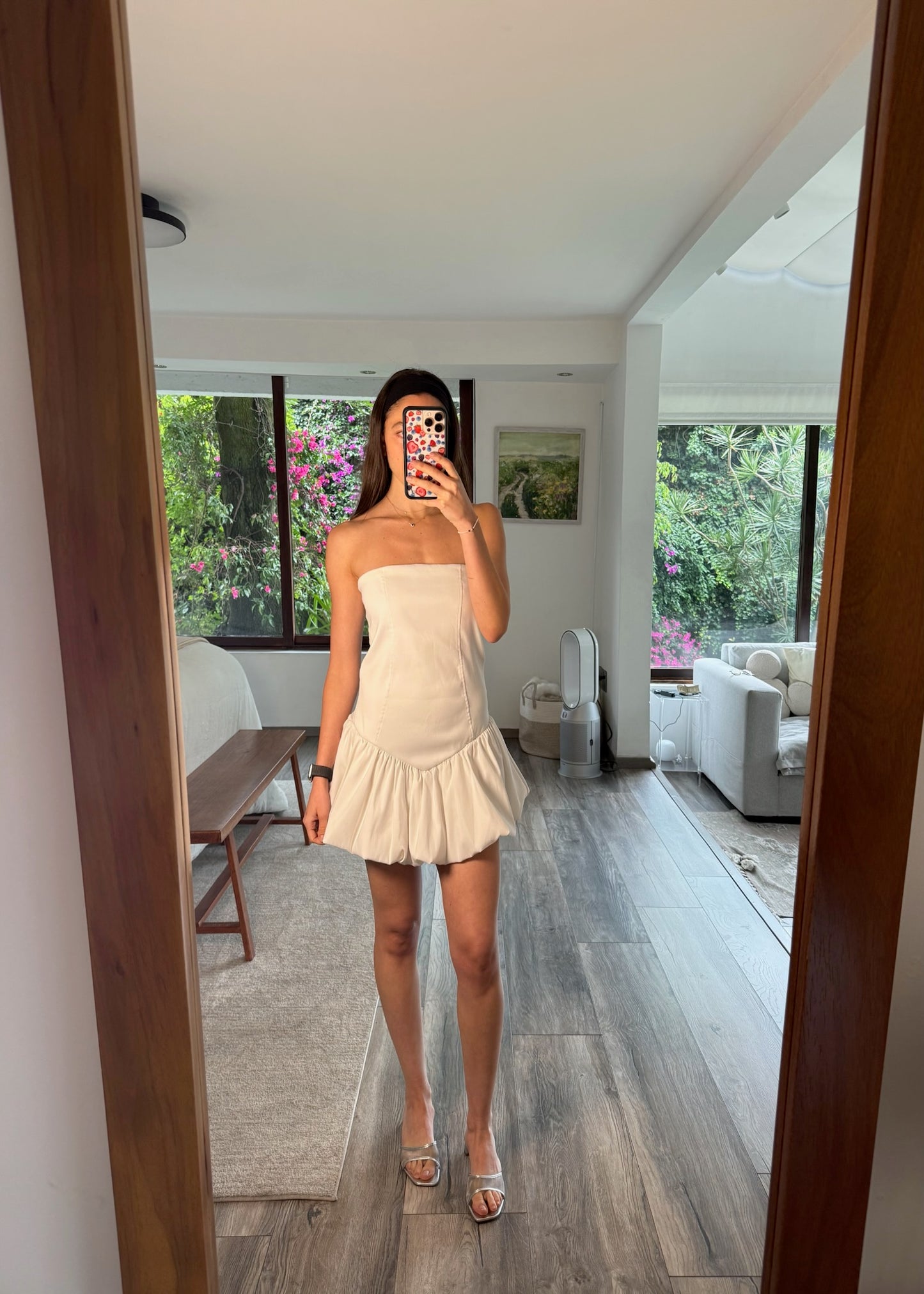 VESTIDO BOMBÓN MINI BLANCO