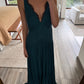 VESTIDO ESMERALDA CON ENCAJE MAXI