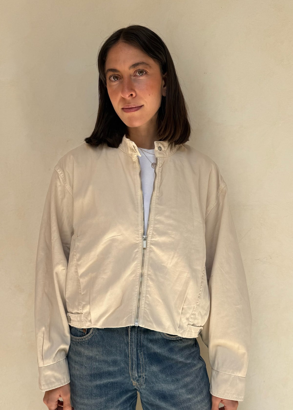 CHAMARRA CROPPED BEIGE