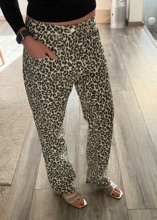 JEANS LEOPARD PRINT
