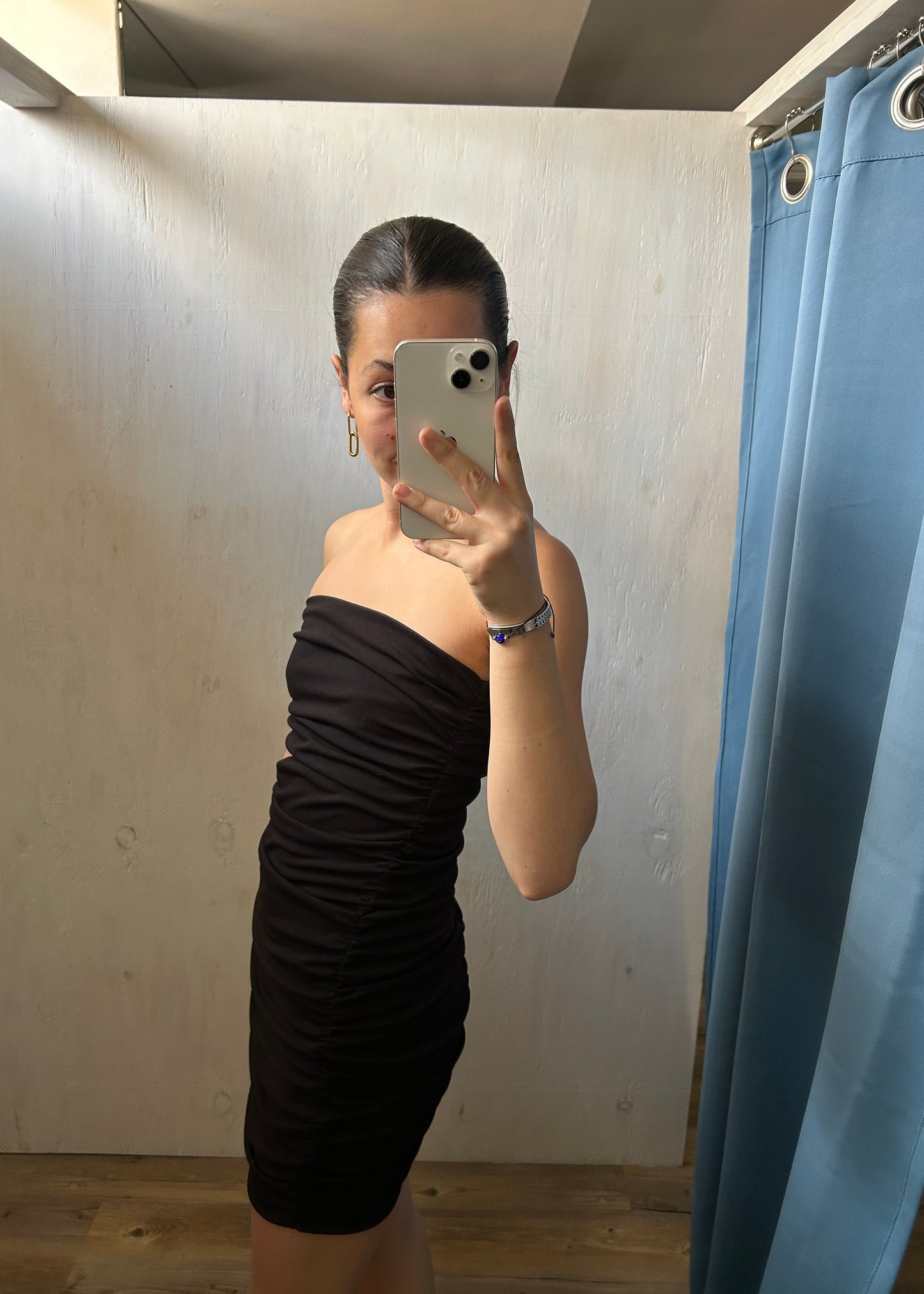 VESTIDO STRAPLESS DRAPEADO