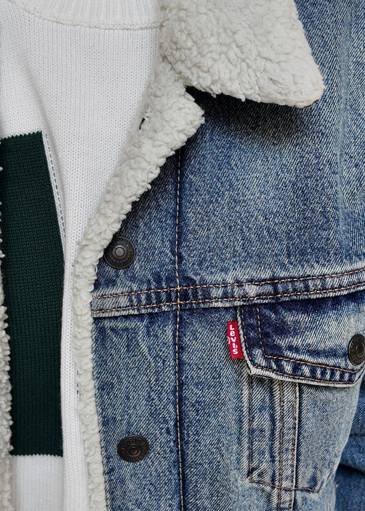 CHAMARRA DENIM CON PELUCHE