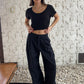 PANTALÓN PINSTRIPE NEGRO