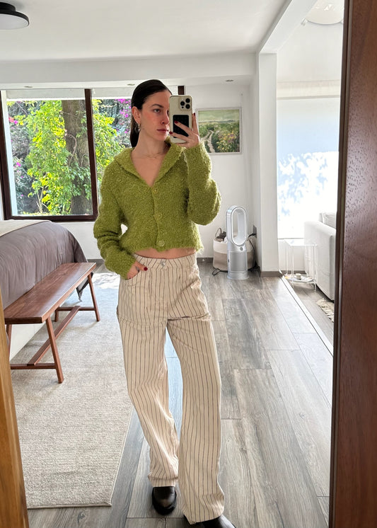 CARDIGAN CROPPED VERDE