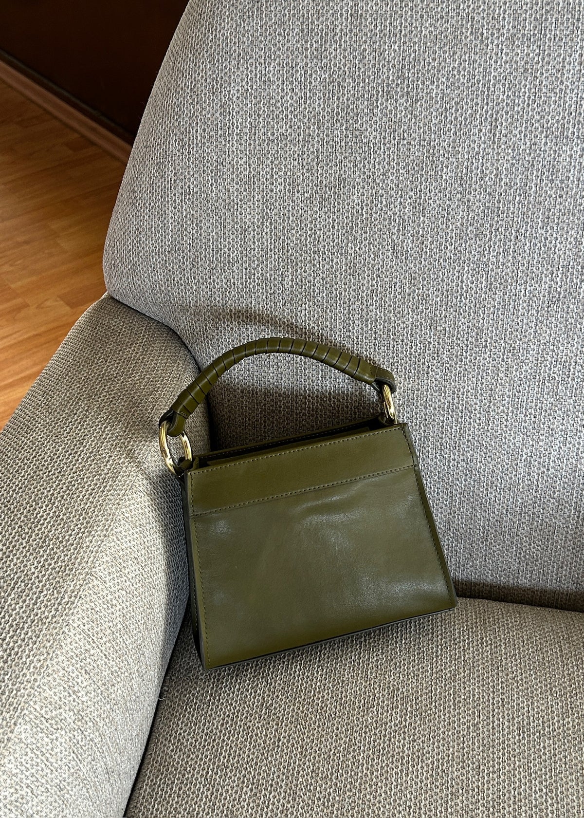 BOLSA DE PIEL VEGANA VERDE