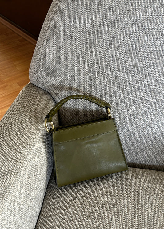 BOLSA DE PIEL VEGANA VERDE