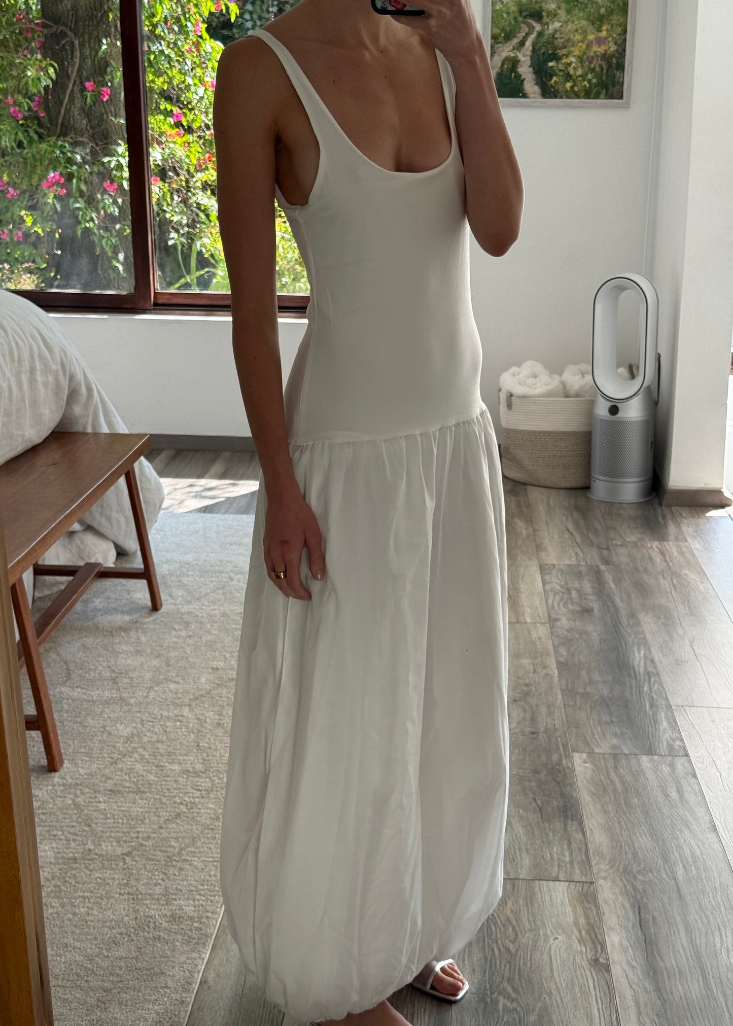 VESTIDO BOMBÓN MAXI BLANCO