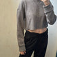 SUETER GRIS CROPPED BÁSICO
