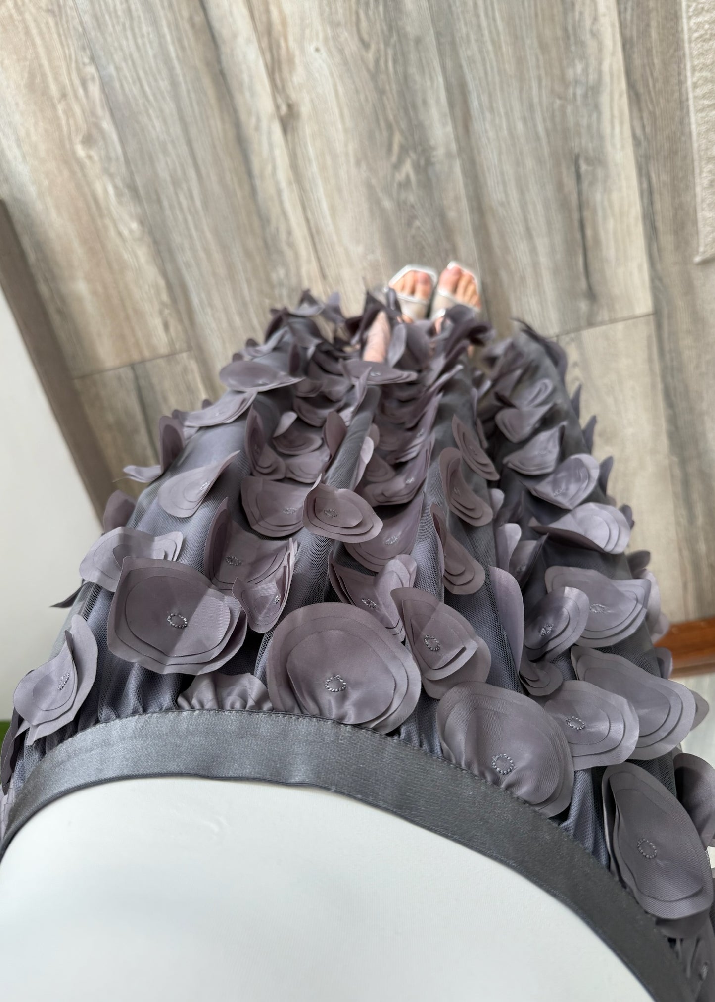 FALDA MIDI CON CIRCULOS