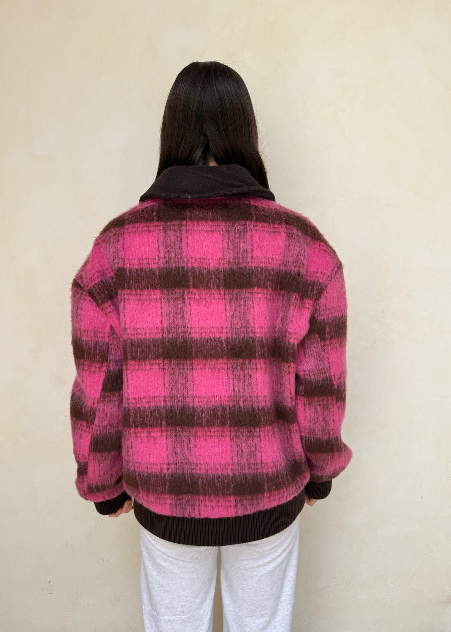 CHAMARRA CHECKERED ROSA