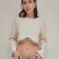 SUÉTER CROPPED CON DIAMANTES