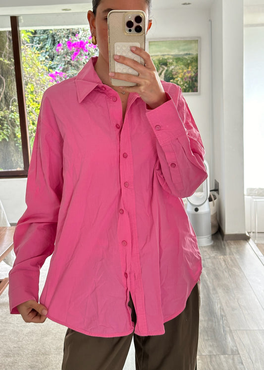 CAMISA OVERSIZED HOT PINK