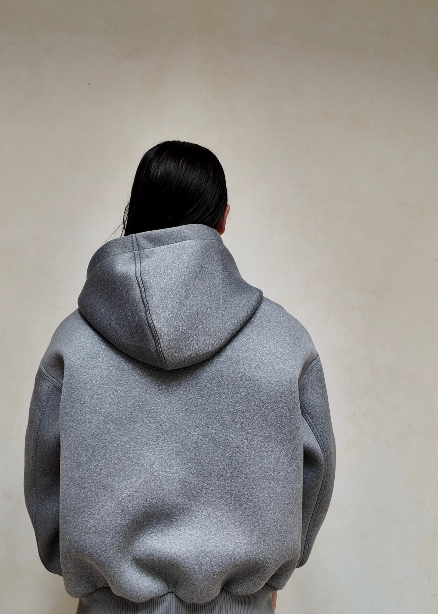 BOMBER JACKET GRIS OVERSIZED