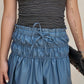FALDA RUCHED DE FAUX LEATHER
