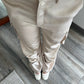 PANTALÓN SATINADO CARGO CHAMPAGNE