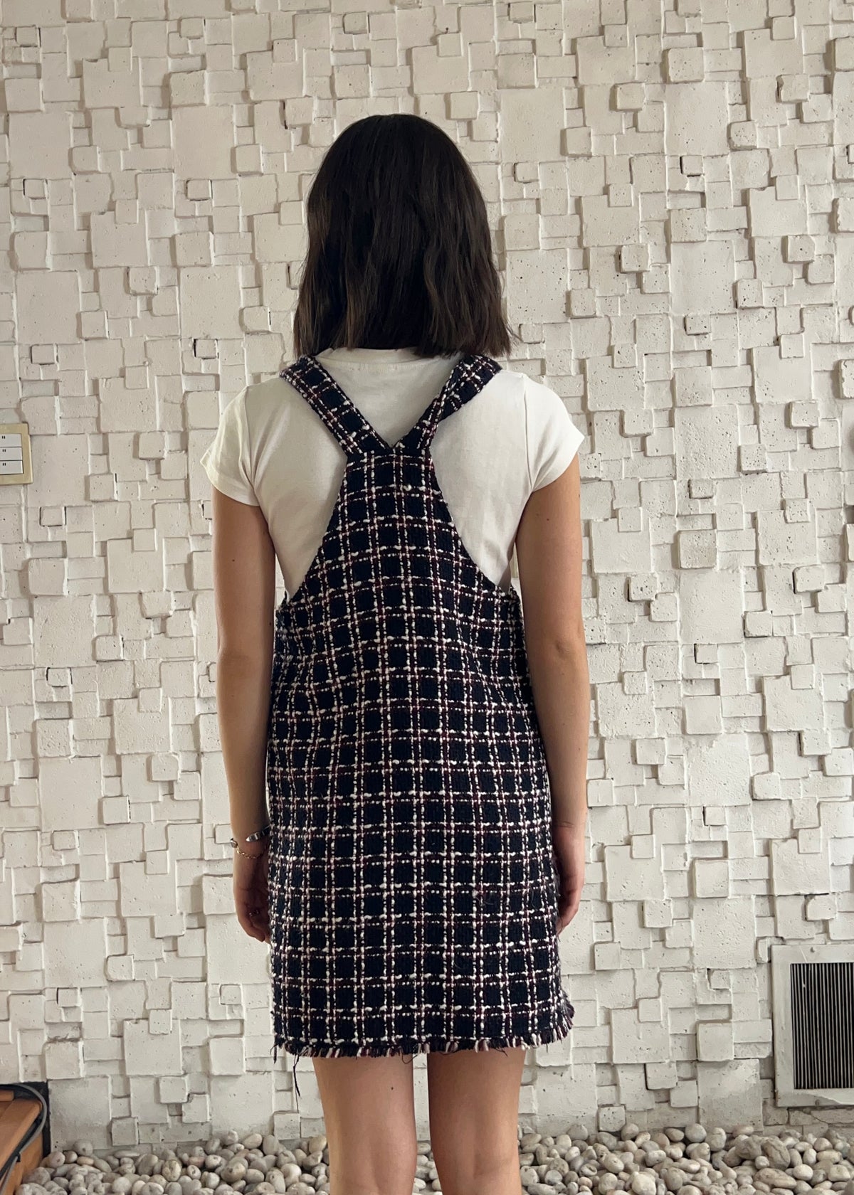 VESTIDO TIPO OVEROL DE TWEED