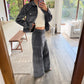 SET CHAMARRA Y PANTALON DE TIPO SUEDE