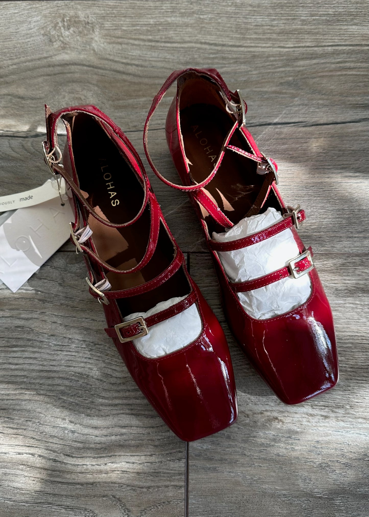 BURGUNDY BALLET FLATS