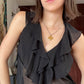 TOP RUFFLES NEGRO