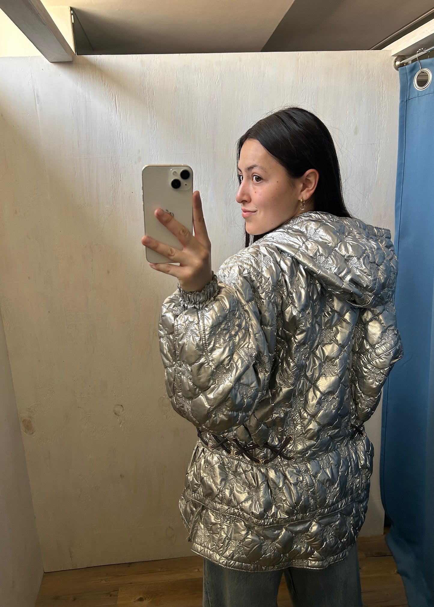 CHAMARRA PUFFER PLATEADA