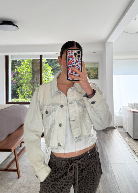 CHAMARRA DENIM LIGHT BLUE